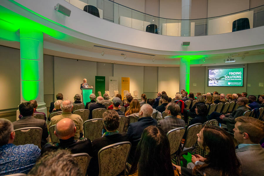 Alumni of the University of Saskatchewan attend a presentation at the Museum of Nature.